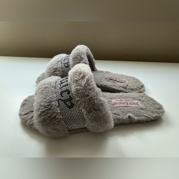 Juicy Couture JC Gravity 2 Faux Fur Slides Sz 8 - Picture 6 of 9